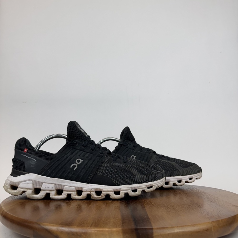 Mens On Cloudswift Black Knit Athletic Gym Running Sneakers Shoes Size 11.5 M